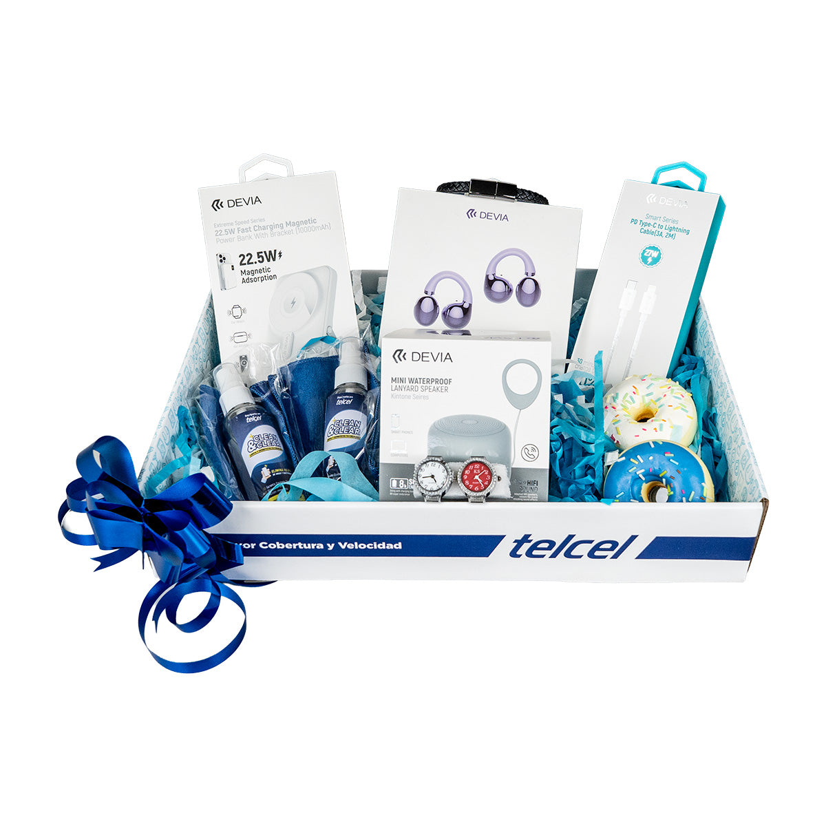 Canasta Devia Energía y Audio Portátil