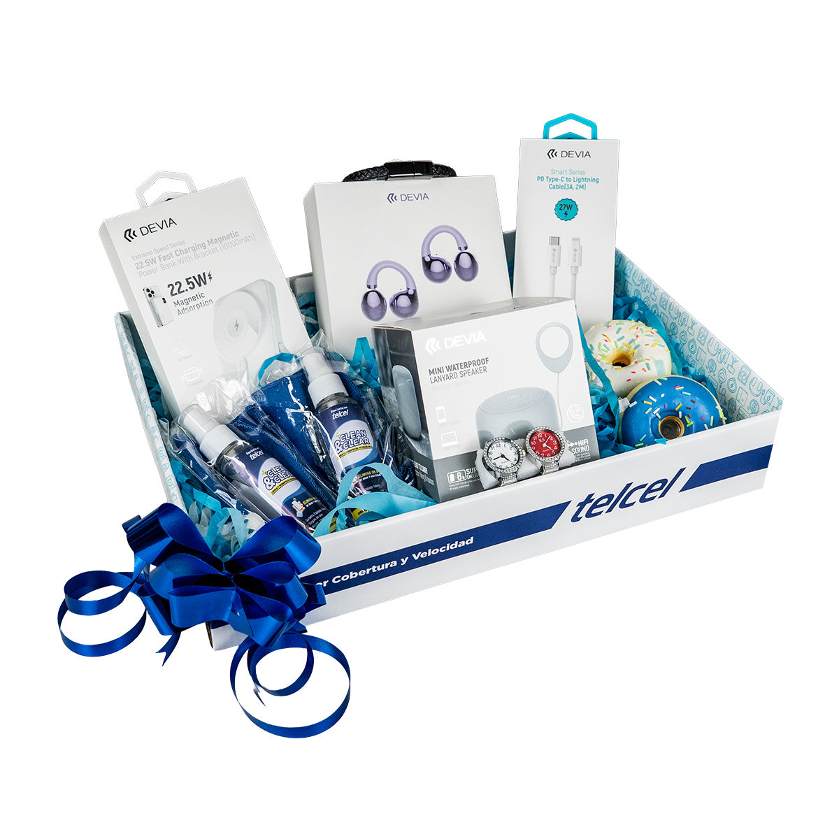 Canasta Devia Energía y Audio Portátil