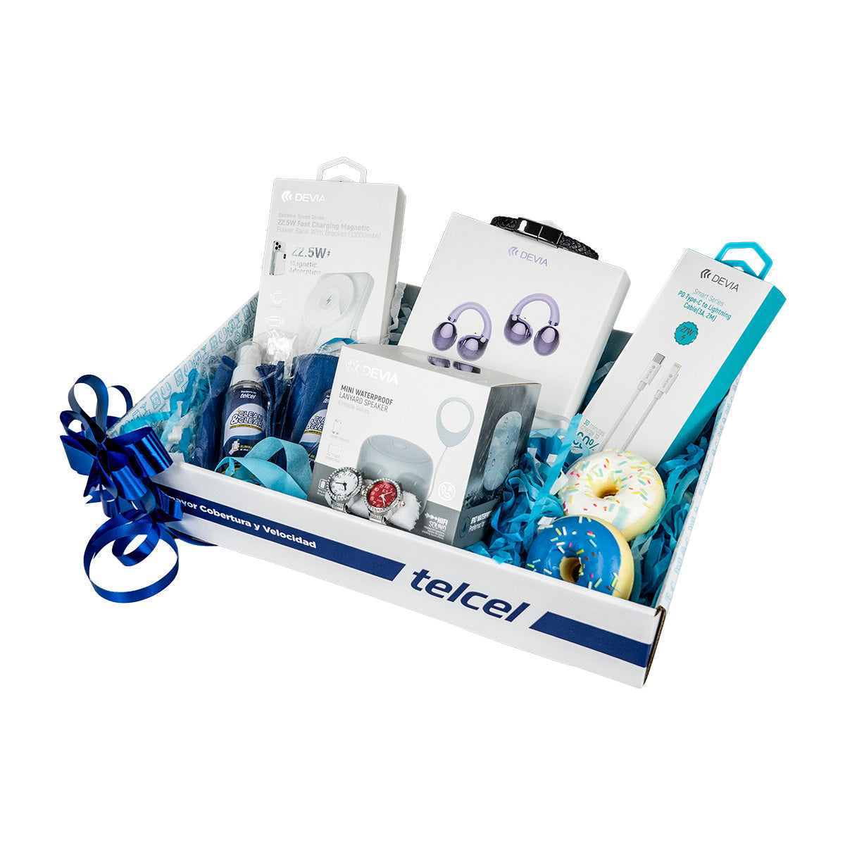 Canasta Devia Energía y Audio Portátil