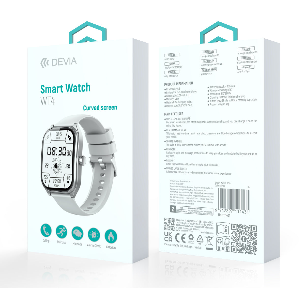 Smartwatch Devia WT4