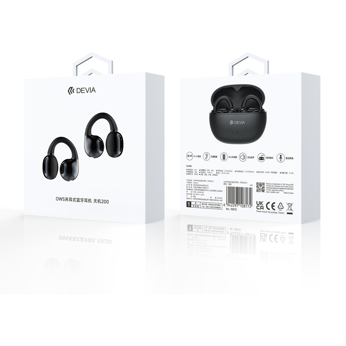 Audífonos Devia OWS Pro2 Clip-on Wireless