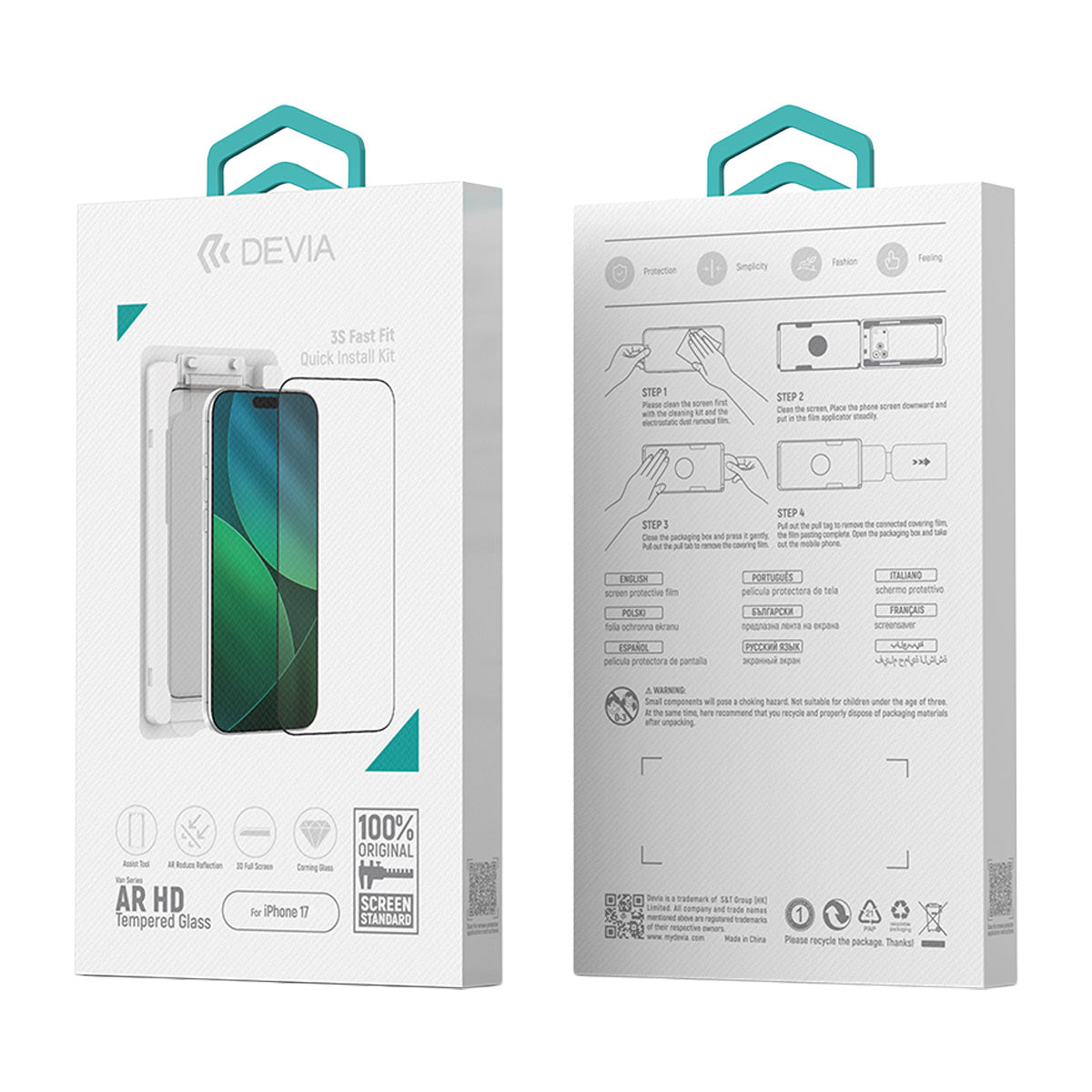 Mica Devia Cristal Tem Ar Hd Clerar iPhone 17