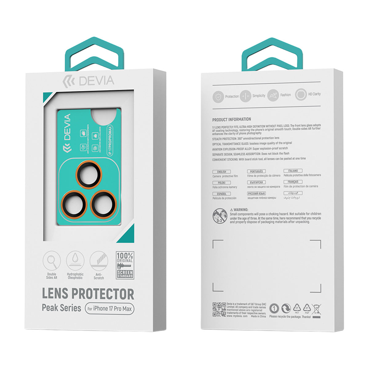 Mica Devia Cam iPhone 17 Pro Y Pro Max