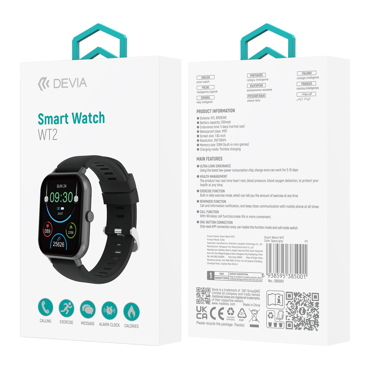 Smartwatch Devia WT2