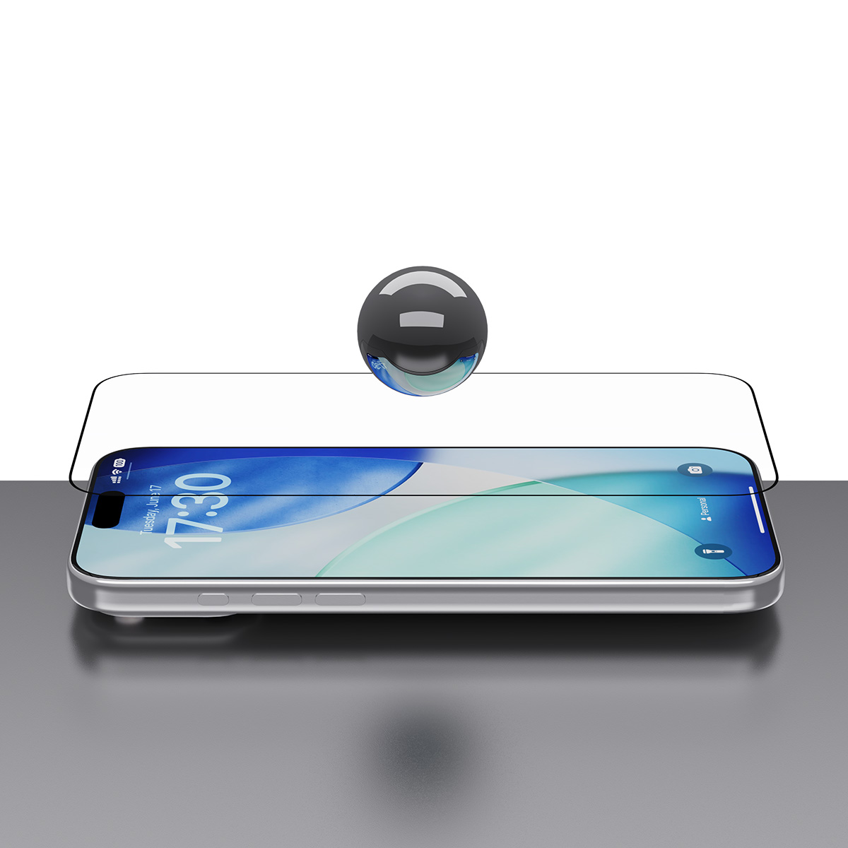 Mica Devia Cristal Tem Ar Hd Clerar iPhone 17