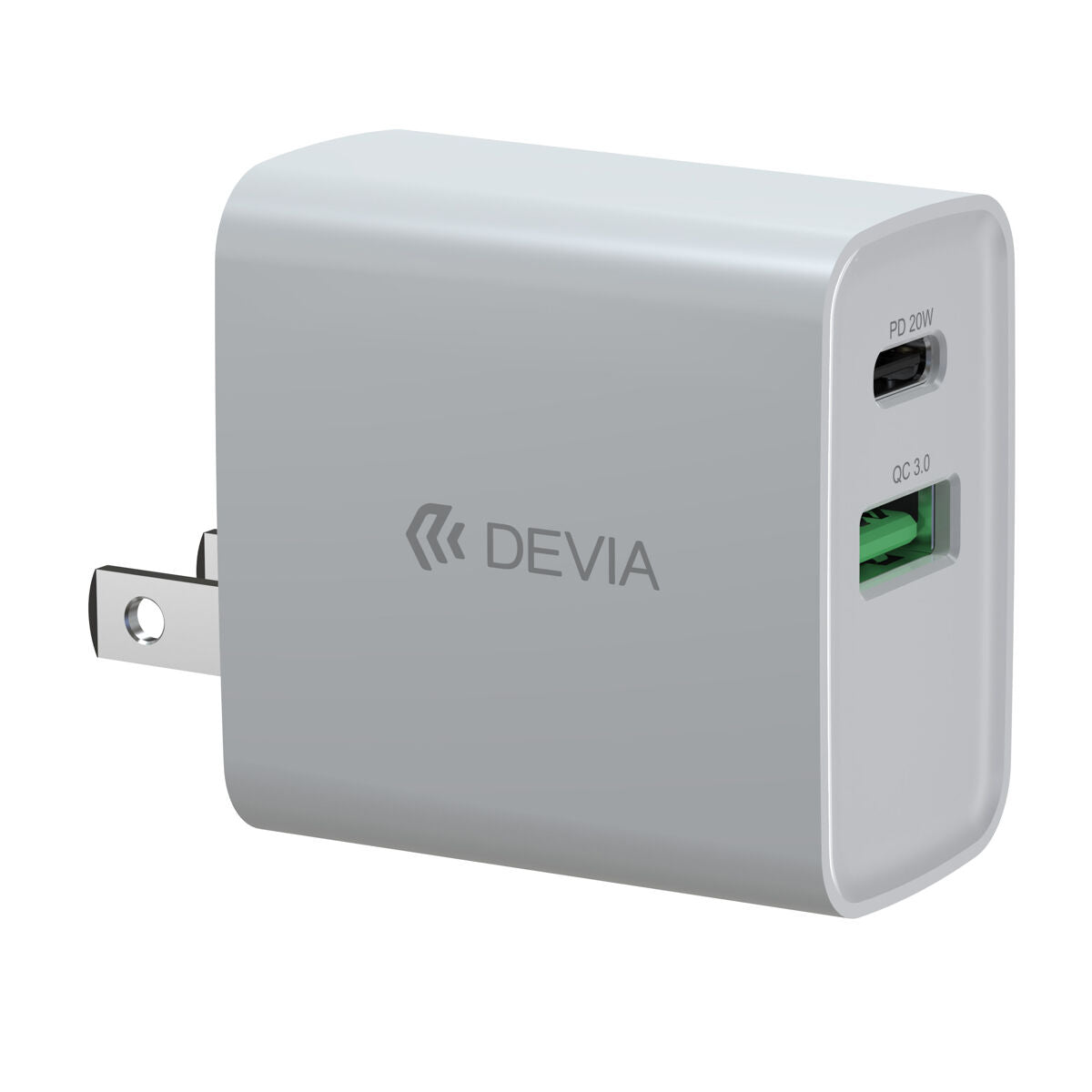 Cubo de carga Devia Pared 20W 2P Usb - Tipo C