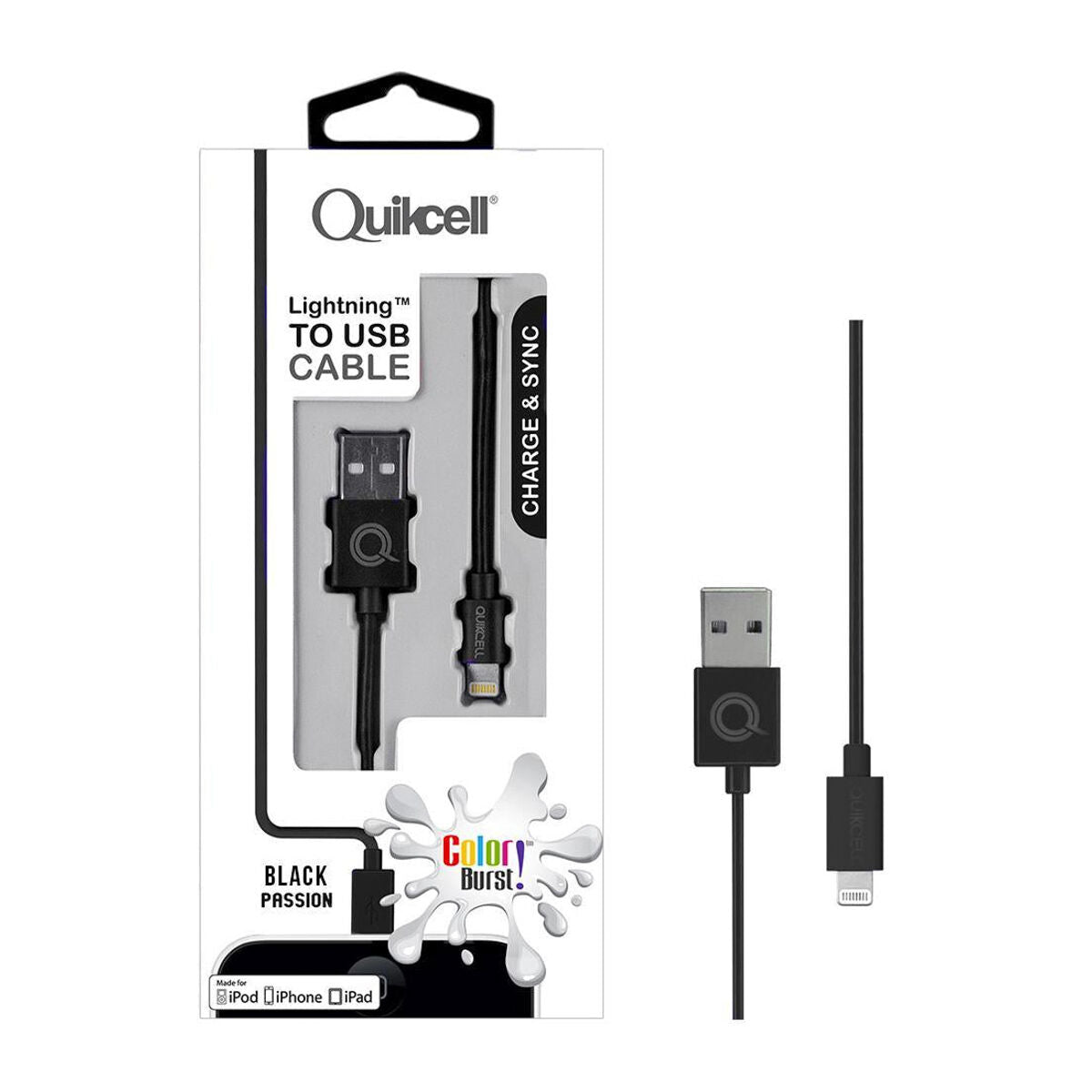 Cable Quikcell USB a Lightning 1m