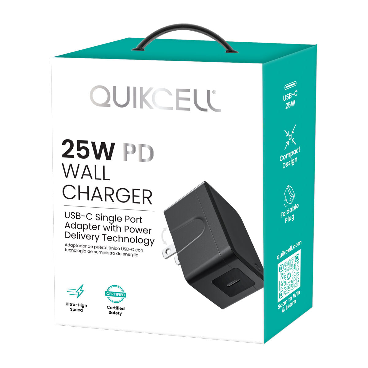 Cargador Quikcell Pared 25W Tipo-C