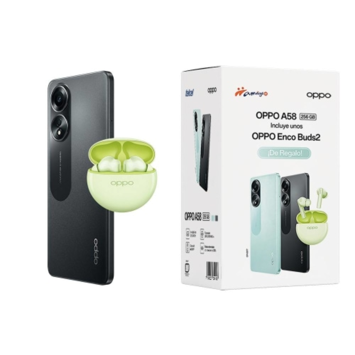 Oppo A58 + Oppo Enco Buds2